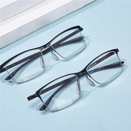 Iboode Classic Portable Reading Glasses Clear Lens Presbyopic Eyeglasses Men Women Fashion Metal Frame Spectacle +1 To +4.0 New