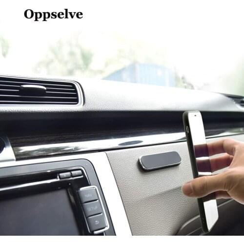 Magnetic Metal Plated Mobile Car Phone Holder Dashboard Holder Compact Mobile Phone Holder Mini Strip Shape Stand Car Bracket