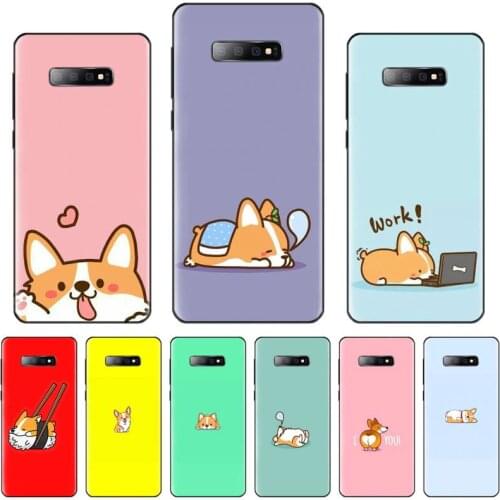 Corgi Cute pet dog animal Phone Case For Samsung Galaxy S5 S6 S7 S8 S9 S10 S10e S20 edge plus lite