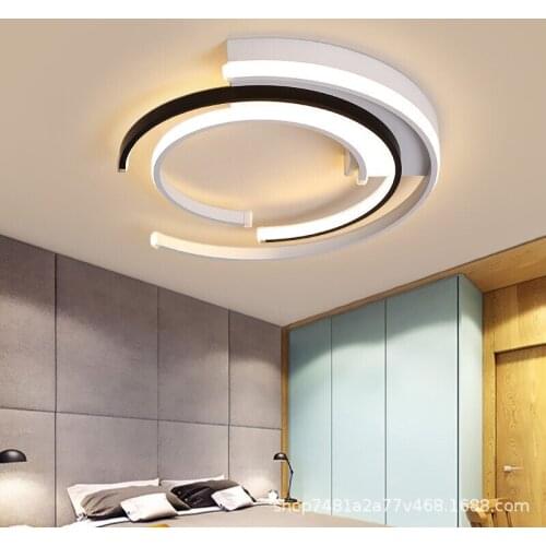 Nordic minimalist bedroom ceiling lamp household led ceiling lamp modern creative personality warm study round aluminum lamp