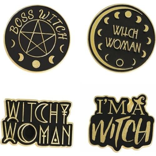 Gold Letter Lapel Pins Metal Fashion Enamel Badges Brooches For Women Hijab Pins Decorative Badges Jewelry Brooches Accessories