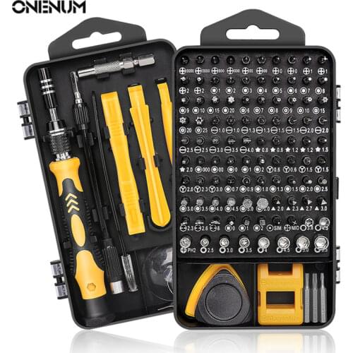ONENUM 115/122 In 1 Screwdriver Set CR-V Magnetic Screw Bits Precision Torx Screwdriver Kit Repair Household Hand Tool For Phone