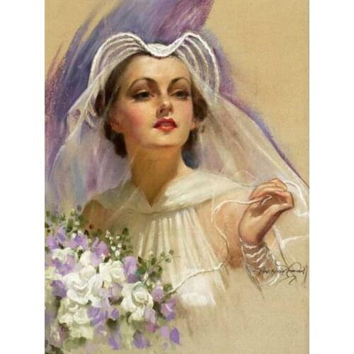 Cross Stitch Kits Beautiful Lady Needlework Embroidery Crafts 14CT Unprinted DIY Arts Handmade Home Decor