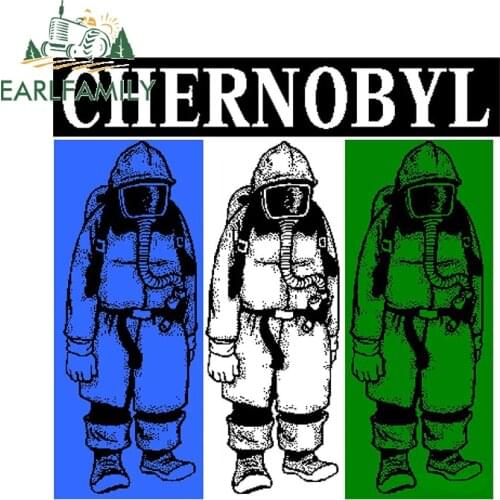 EARLFAMILY 13cm x 13cm for Chernobyl Car Sticker Waterproof Scratch-Proof Decal Air Conditioner Surfboard Occlusion Scratch