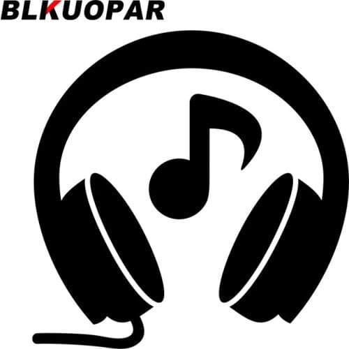 BLKUOPAR for Music Car Stickers Sunscreen Personality Decals JDM Accessories Refrigerator Waterproof Vinyl Material Decor