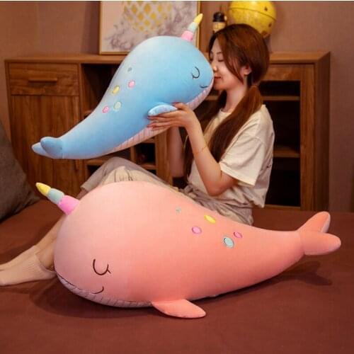New Narwhal Toys kawaii Stuffed Fish Doll Unicorn Whale Pillow Kids Toys Christmas Birthday Gift For Children Girlfriend