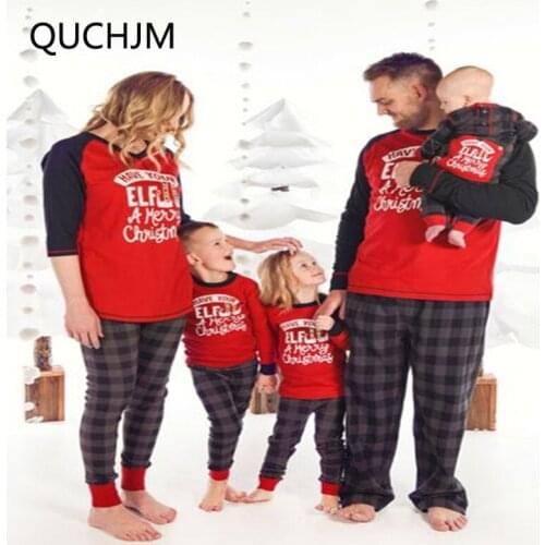 2019 new Family Matching Xmas Pajamas Set Women Kid boy Dad Adult Christmas Sleepwear Nightwear father mother boy girl clothes