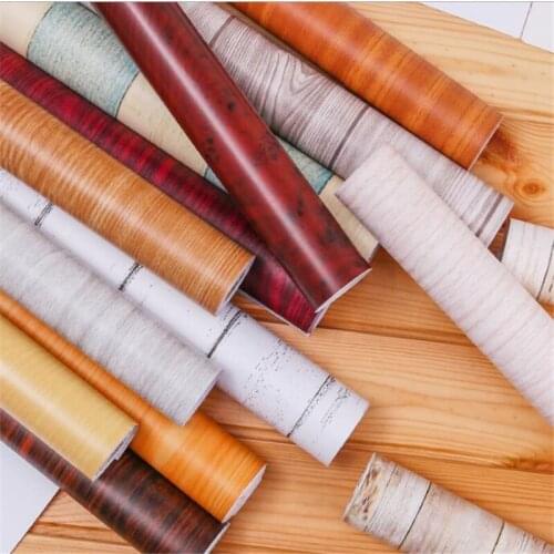 Beibehang Wallpaper self-adhesive bedroom warm waterproof pvc wood grain sticker dinette wardrobe old house furniture renovation