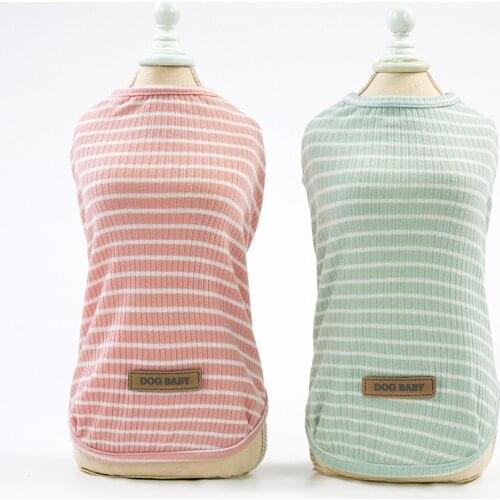 Pet Clothing Dog Clothes Teddy Small Dog Cat Pet Clothes Spring and Summer 19 Five-color Vest Dog Clothes for Small Dogs