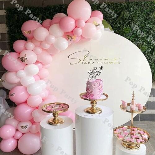 Pastel Baby Pink Brithday Balloon Arch Kit Birthday Decoration Girl/Kids Baby Shower DIY Doubled Balloons Garland Party Supplies