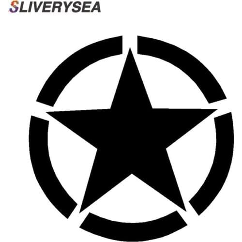 SLIVERYSEA Pentagram Fuel Tank Car Stickers Pentagram Vinyl Decals For Jeep Wrangler #B1210