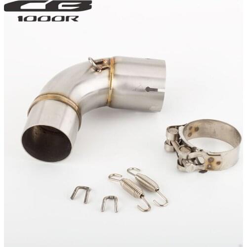 Motorcycle Exhaust Slip on Middle Tube Link Pipe Connector Stainless Steel For CB1000R 2008-2016 Years Accesories