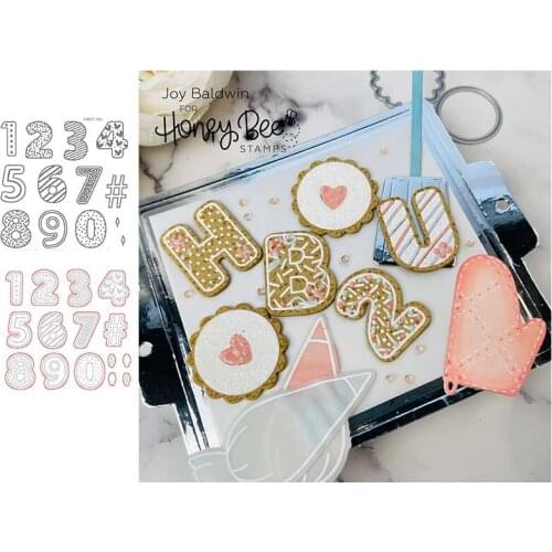 Special 0-9 Numbers Metal Cutting Dies and Clear Rubber Stamps Scrapbooking Craft Stencil Seal Sheet Decor Embossing Template