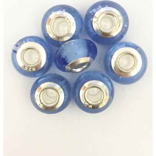 Bubble Murano Glass Beads European Charms Fits Original Bracelets & Bangles Effervescence Inside DIY Jewelry Making Hot 9 Colors