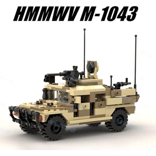 MOC Building Block Maker Military Series Armoured Humvees Vehicle Assembly Model Childrens Toy DIY Bricks Birthday Gift