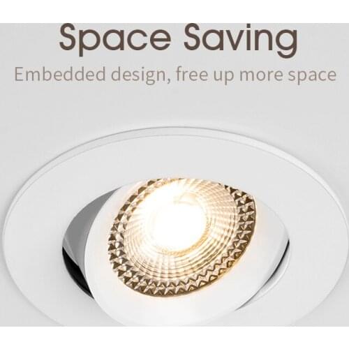 45° Adjustable LED Ceiling Spot Light 7W 12W 20W Led light fixtur 220V Indoor Lighting for Living room Kitchen LED Downlight