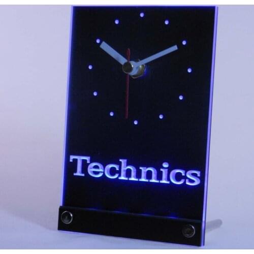 Tnc0434 Technics Turntables DJ Music Table Desk 3D LED Clock