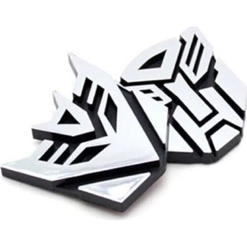 Transformers 3D Car Stickers Decepticon emblem Tail Badge Emblem Decal Cool Autobots Logo Car Styling Car Accessories