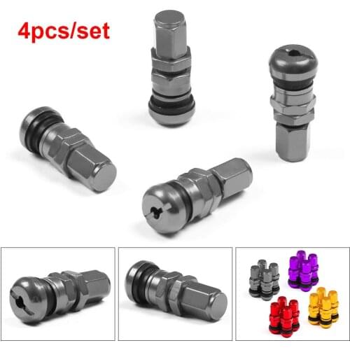 4PCS Universal Motorcycle Car Wheel Tubeless Tire Valve Air Caps for Tire Valve Stem Aluminum Metal Air Valve Stem TT102170