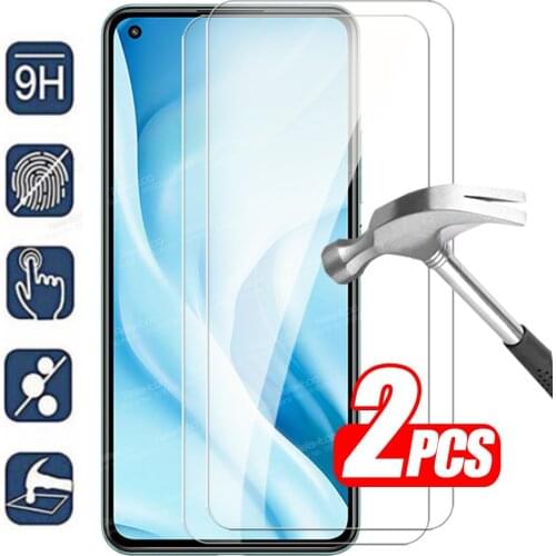 2pcs Tempered Glass For Xiaomi Mi 11 Lite 5G Protective Glass Xiomi Mi10 Light 10Lite 10Light Phone Cover Screen Protector Film