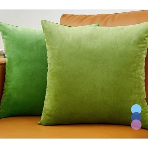 Green Pillow Cover Velvet Cushion Cover Sofa Decorative Pillows 45*45 For Living Room Luxury Kussenhoes Decoration Home Decor