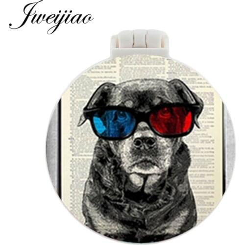 Youhaken Beagle retriever pug bulldog boxer black lab Dogs Pocket Mirror With Massage Comb Folding Makeup Hand Vanity Mirrors