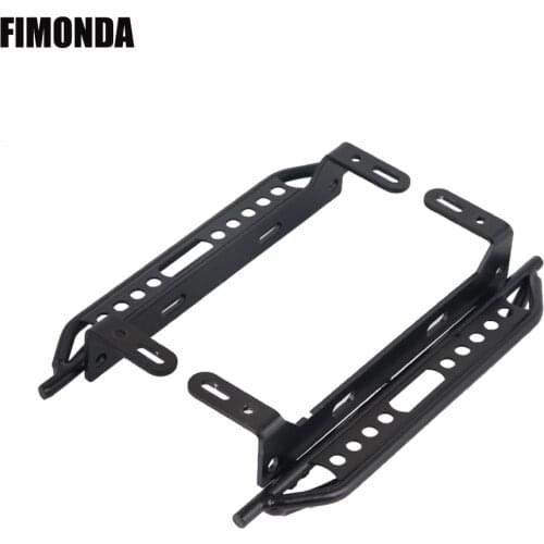 Tough Armor Side Steel Sliders Metal Pedals for 1/10 RC Crawler Traxxas TRX4 Defender Bronco Upgrade Parts
