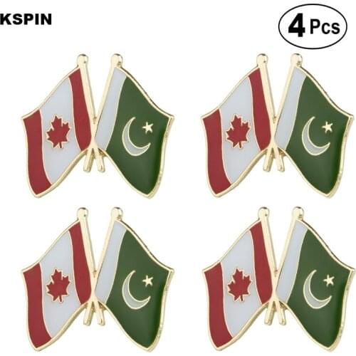 Canada & Pakistan Friendship Flag Pin Lapel Pin Badge Brooch Icons 4pcs