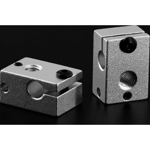 1PCS 3D Printer Parts Aluminium Block V6 Heat Block For E3D V6 J-head RepRap Extruder For HT-NTC100K Hotend Heater 23*16*12mm