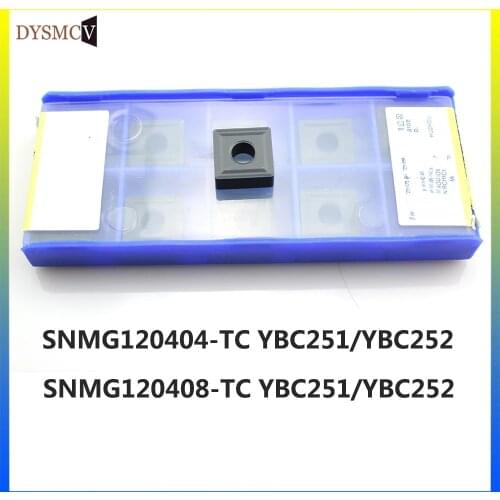 10PCS SNMG120408 TC YBC251 SNMG120404 YBC252 Original carbide insert cutting tool turning insert for lathe