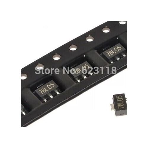 100PCS/LOT In reel 78L05 5V SOT-89 SMD three terminal voltage regulator voltage stabilizer Good quality and ROHS