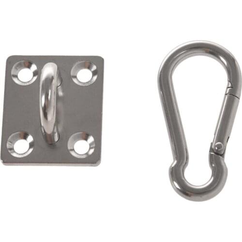 2 Sets Of Suspended Ceiling Wall Mount U-Shaped Hooks Stainless Steel Heavy Duty Multi-Function Hammock Hammock Hook Metal Base