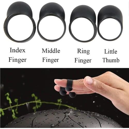 4pcs Electric Guitarra Plectrums Guitar Part Finger Picks for Steel Tongue Drum Silicone Rubber Knocking Finger Sleeves