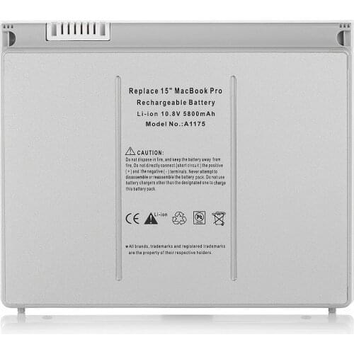 Free Shipping A1175 Laptop Battery for Apple MacBook Pro 15" A1150 A1211 A1260 A1226 MA463 MA464 MA600 MA601 MA609 MA610
