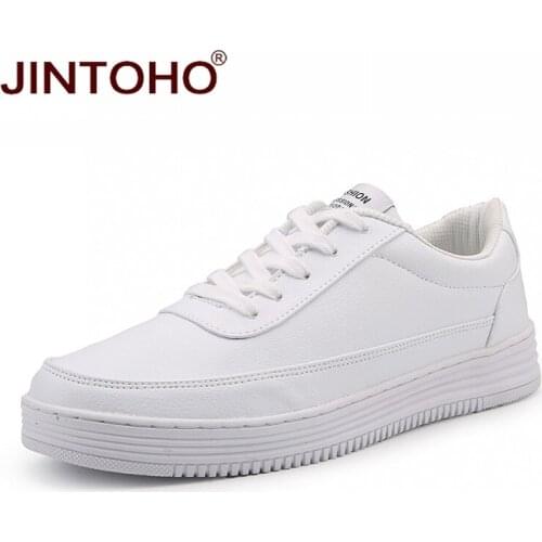 JINTOHO Big Size White Sneakers Cheap Men Skateboarding Shoes Sport Men Sneakers Women Sport Shoes Unisex White Shoes