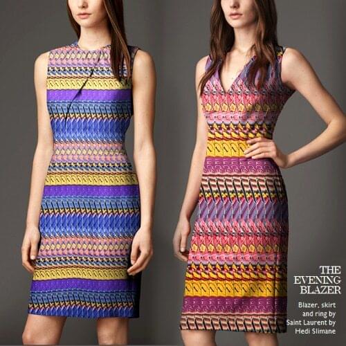 CNUM SP794 Pure Silk/ Vatican Stripes /Silk Fabric 93% Silk 7% Spandex Elastic/ Width1.29yd Thickness 19mm/ Unit: meter