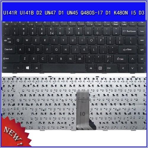 Laptop Keyboard For Hasee UI41R UI41B D2 UN47 D1 UN45 Q480S-I7 D1 K480N I5 D3 Notebook Replace US/RU Keyboard