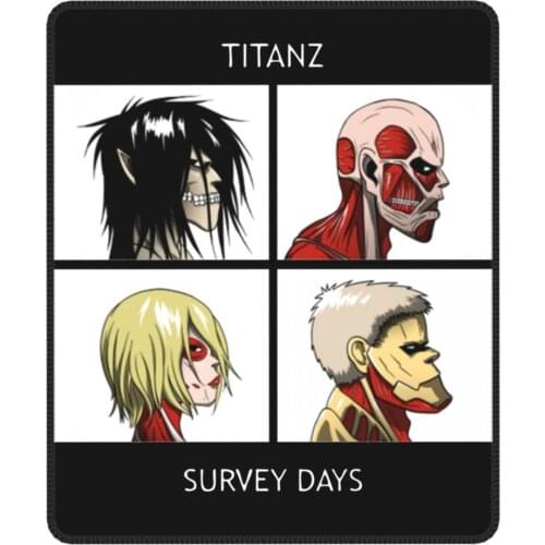 Titanz Days SNK Mouse Pad Horror Attack on Titan Shingeki No Kyojin AoT Eren Levi Mouse Mats Natural Rubber Office Home Deco Mat