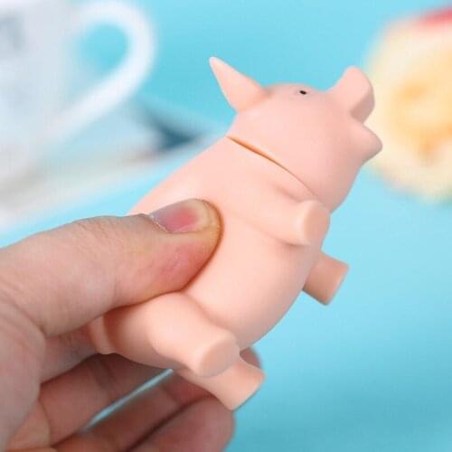 Screaming Rubber Pig Pet Teasing Squeak Squeaker Chew Toy Puppy Toy for Dogs Supplies for Small Dog