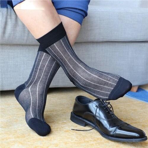 Tube Socks Mens Formal Dress Socks Business Men Streetwear Cotton Stocks Mens Socks Workplace Sexy High Quality Business Socks