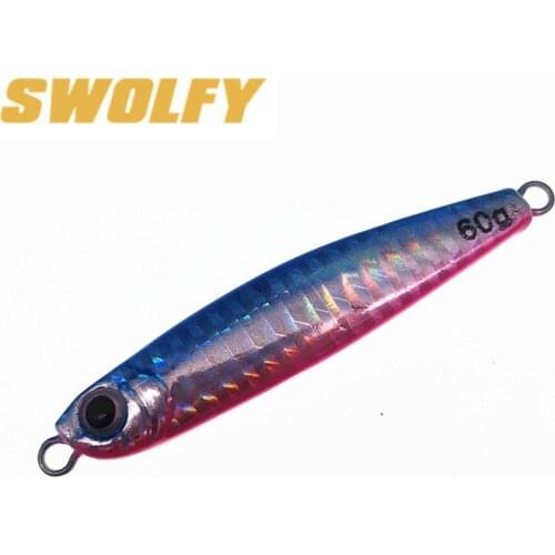 Swolfy new Metal Spoon Fishing Metal 60g/70mm 4colors Jigging Lure Deep Sea Luminous bait Artificial fishing accessories
