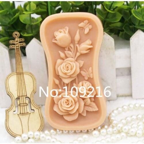 New Product!!1pcs Small Roses (zx253) Food Grade Silicone Handmade Soap Mold Crafts DIY Mould