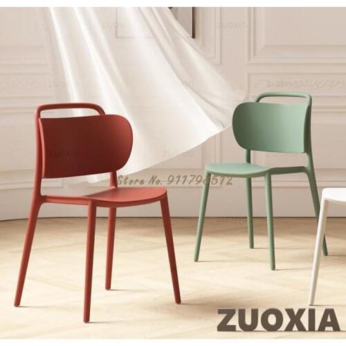 Nordic restaurant backrest lounge chair stylish single home dining stackable dining chair modern makeup negotiation chair