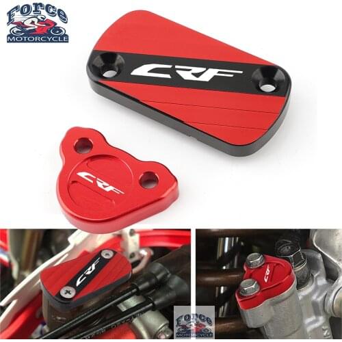 Front Rear Brake Fluid Reservoir Cover For HONDA CRF150R CRF250R CRF250X CRF450R CRF450X CRF 250 450 RX 450L Motorcycle CNC Cap