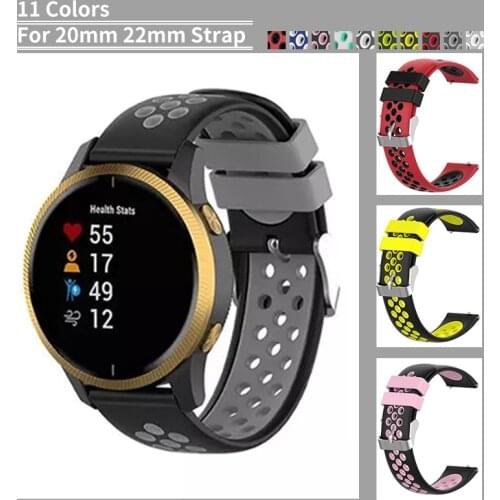 Sports Silicone Strap for GarminActive/GarminMove 3 4 4s Watch Band Breathable Bracelet for Garmin Venu 245 20mm 22mm Wristbands