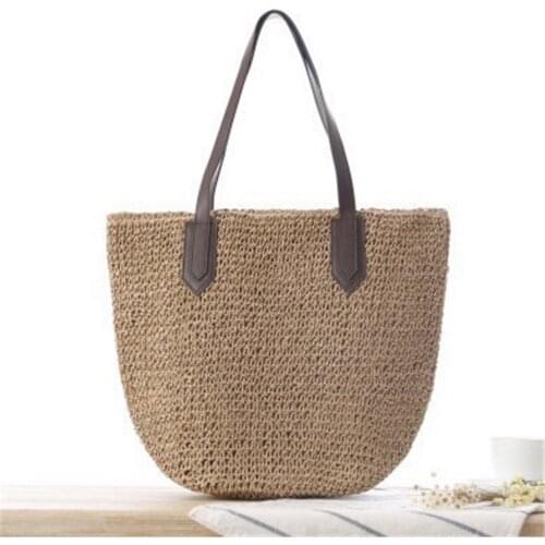 Customize Summer White Woven Straw Handbag New Fashion Wholesale Straw Bag Woven Handbag Women Beach Shoulder Armpit S For Woman