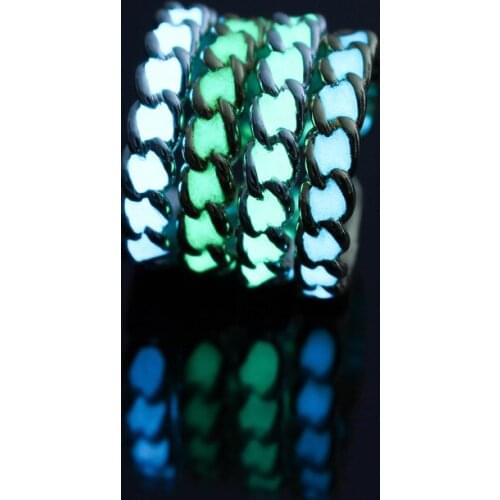 Heart Shape Luminous Ring Trendy Glowing In The Dark Twisted Open Ring Unique Charm Couples Ring Women Men Jewelry Gift