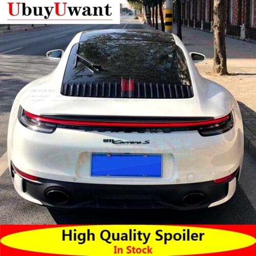 Carbon Fiber Rear Spoiler For 2019 2020 Porsche Carrera 992 Rear Tail Wing Decoration Trunk Lip Spoiler Car Styling