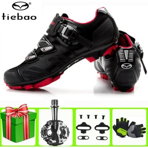Tiebao Sapatilha Ciclismo Mtb Cycling Shoes Mountain Bike SPD Pedals Cleats Men Sneakers Women Self-locking Ride Bicycle Shoes