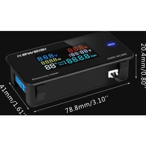 AC 50-300V Voltmeter Ammeter Power Energy Meter Wattmeter Electric Meter 0-100A